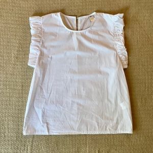 Pleated Sleeve Cotton Shirt